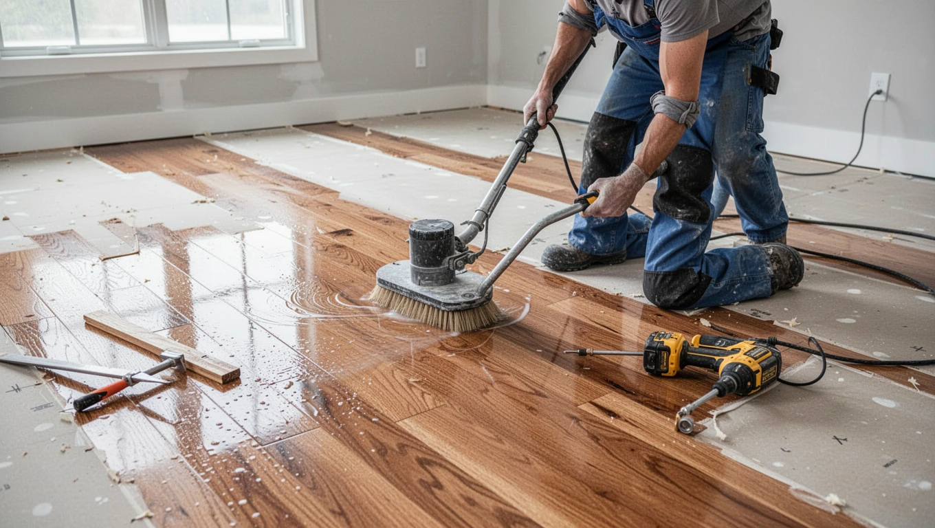 Hardwood Floor Drying