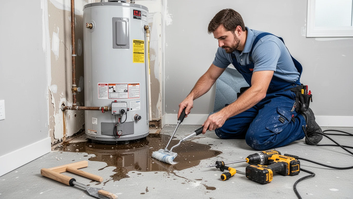 Water Heater Leak Cleanup