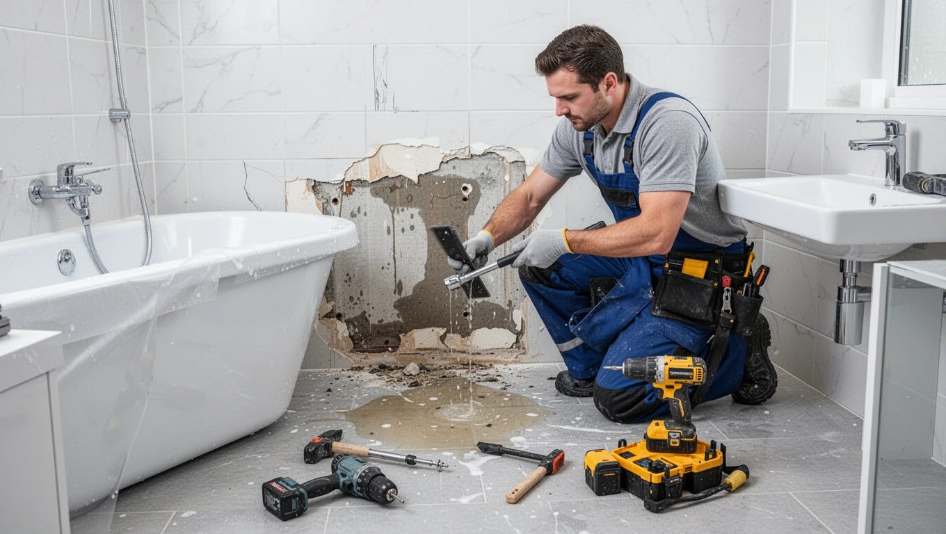 Bathroom Water Damage Repair